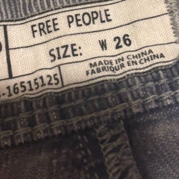 Free People Gray Washed Jeans Womens Size W26 - Picture 2 of 4